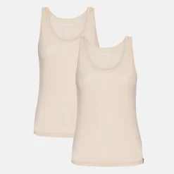 2 pak Creme bambus Tank Top