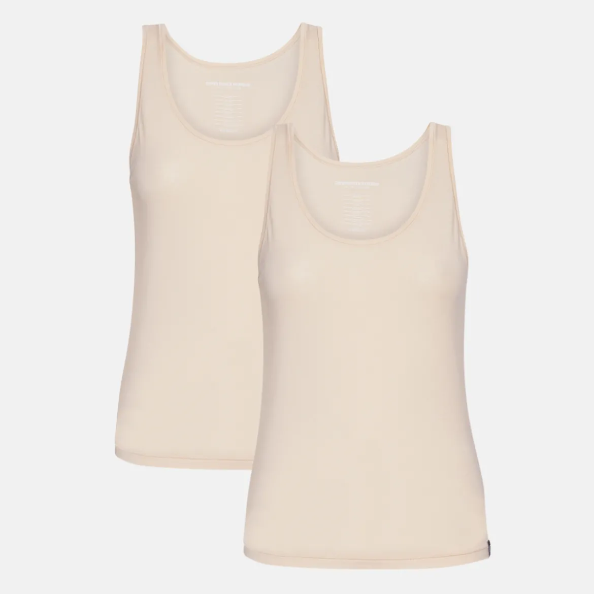 2 pak Creme bambus Tank Top