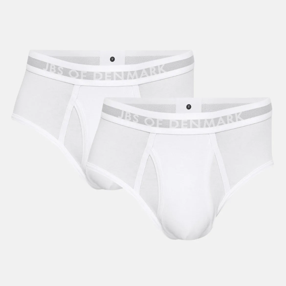 2 pak Hvid bambus herretrusser med gylp