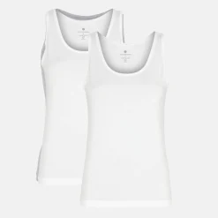 2 pak Hvid bambus Tank Top