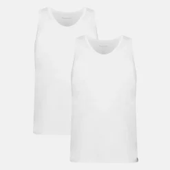 2 pak Hvid bambus Tank Top