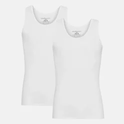 2 pak Hvid bambus Tank Top