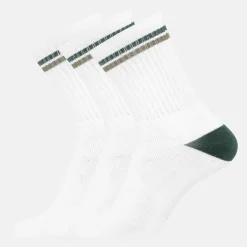 3 pak Hvid bambus tennissokker