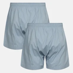 2 pak Lyseblå bambus boxershorts