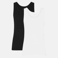 2 pak Mix rib bambus Tank Top