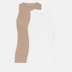 2 pak Mix rib bambus Tank Top