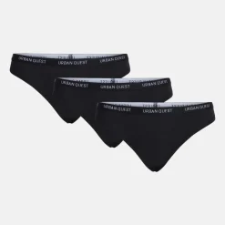 3 pak Sort bambus G-streng trusse