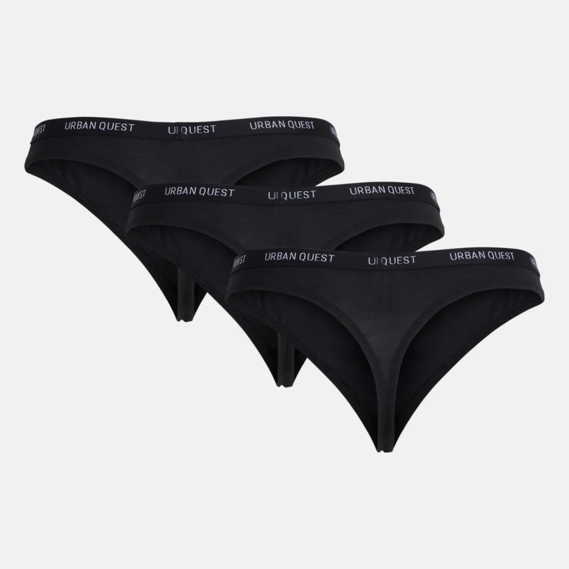 3 pak Sort bambus G-streng trusse