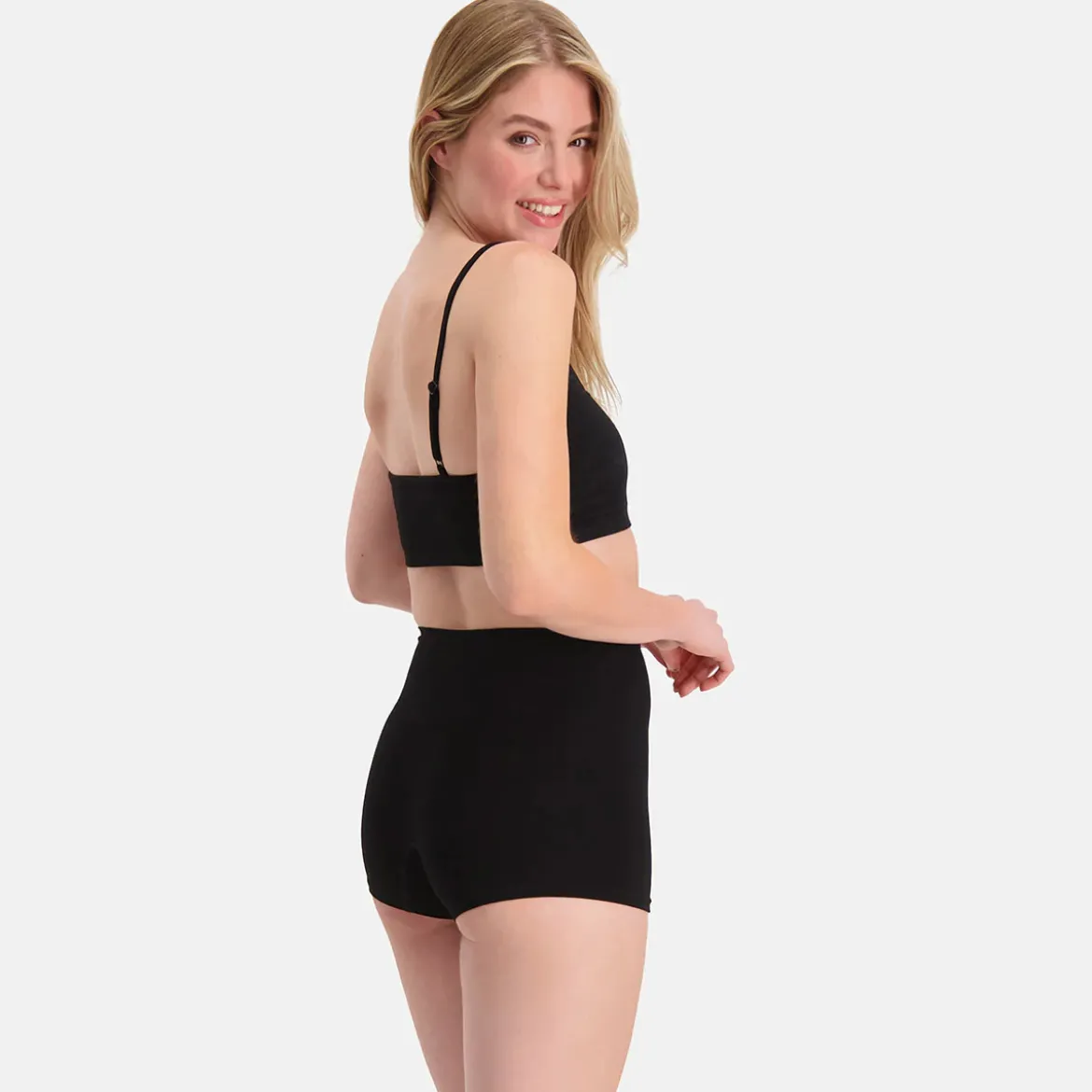 2 pak Sort bambus Hotpants