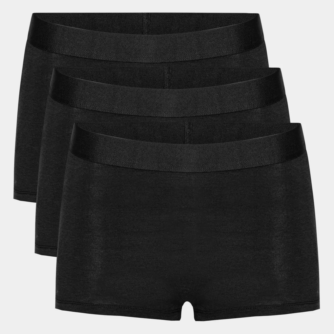 3 pak Sort bambus Hotpants