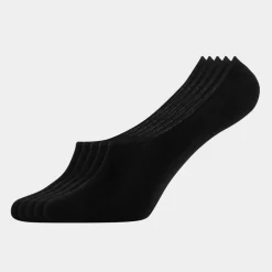 5 pak Sort bambus no-show footies
