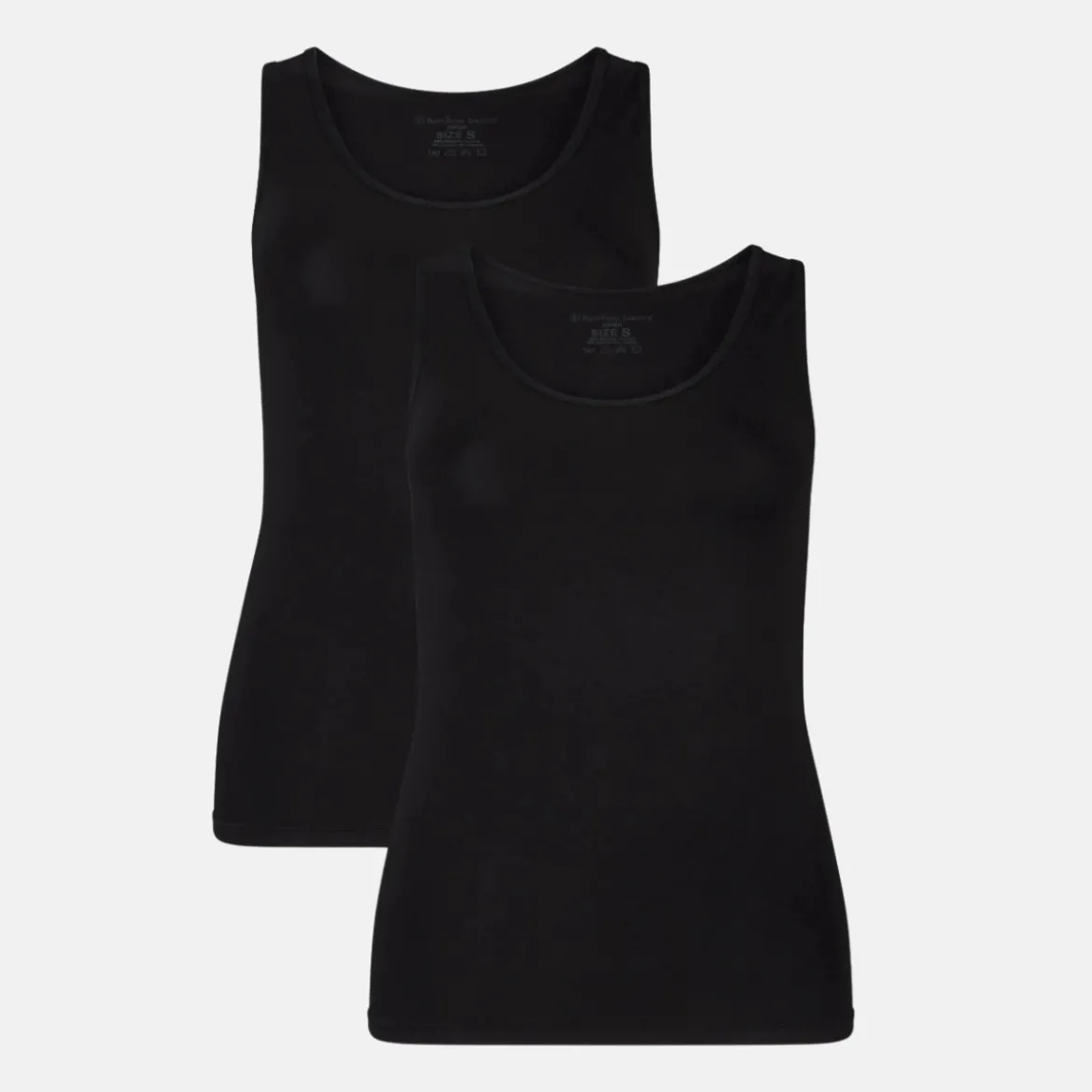 2 pak Sort bambus tank top