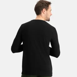 2 pak Sort langærmet bambus T-shirt