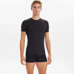 2 pak Sort slim fit bambus T-shirt