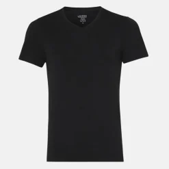 2 pak Sort slim fit bambus V-hals T-shirt