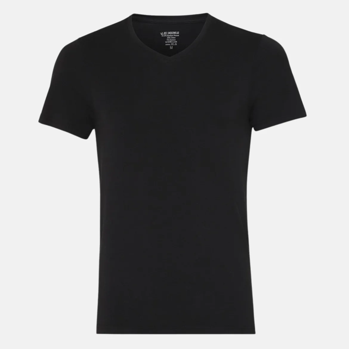 2 pak Sort slim fit bambus V-hals T-shirt