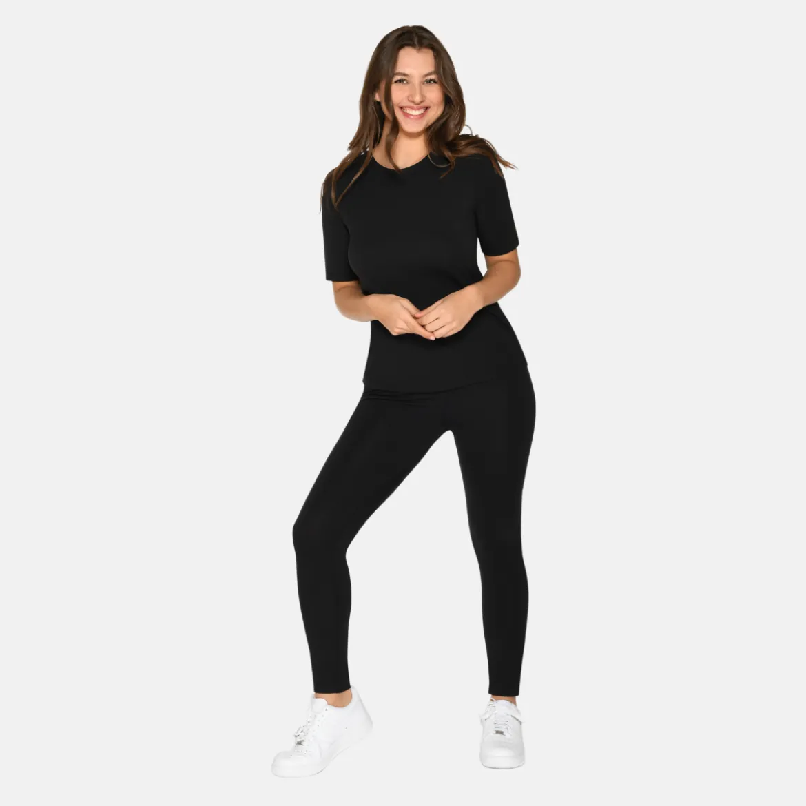2 pak Sort slim fit bambus T-shirt