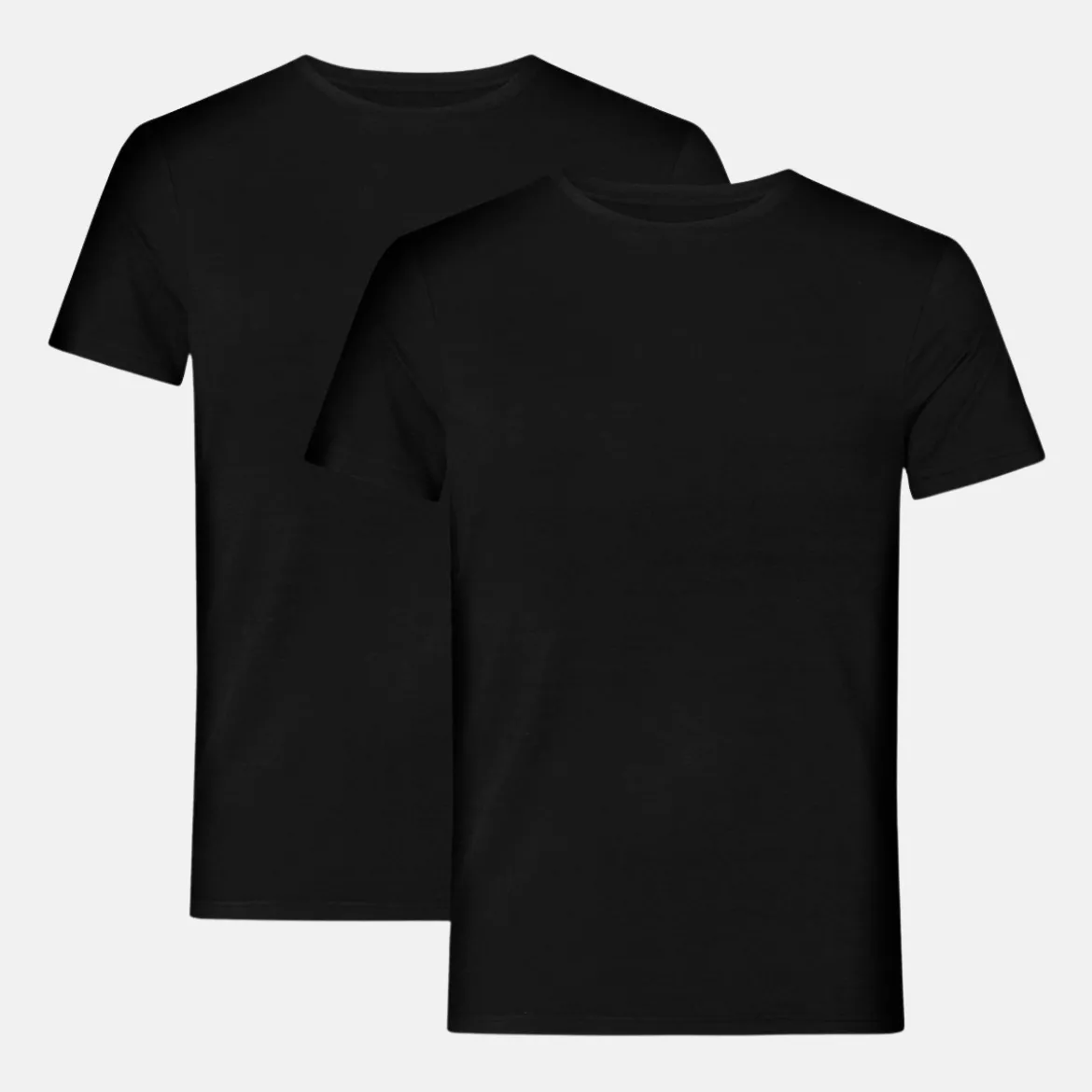 2 pak Sort slim fit bambus T-shirts
