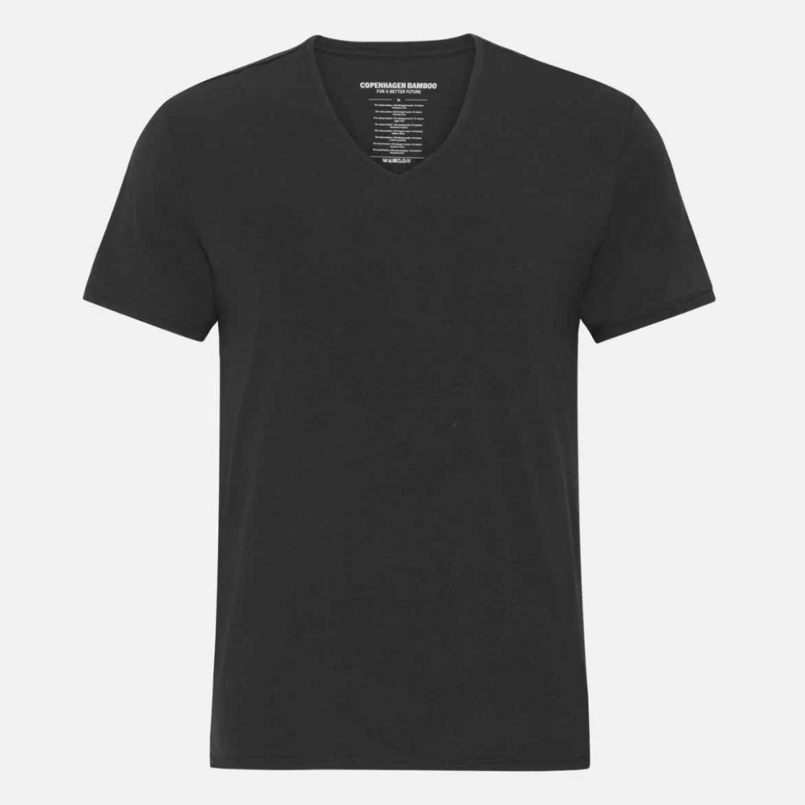2 pak Sort slim fit V-hals bambus T-shirt
