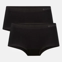 2 pak Sort sømløse bambus Hipster trusse