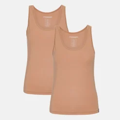2 pak Tan bambus Tank Top