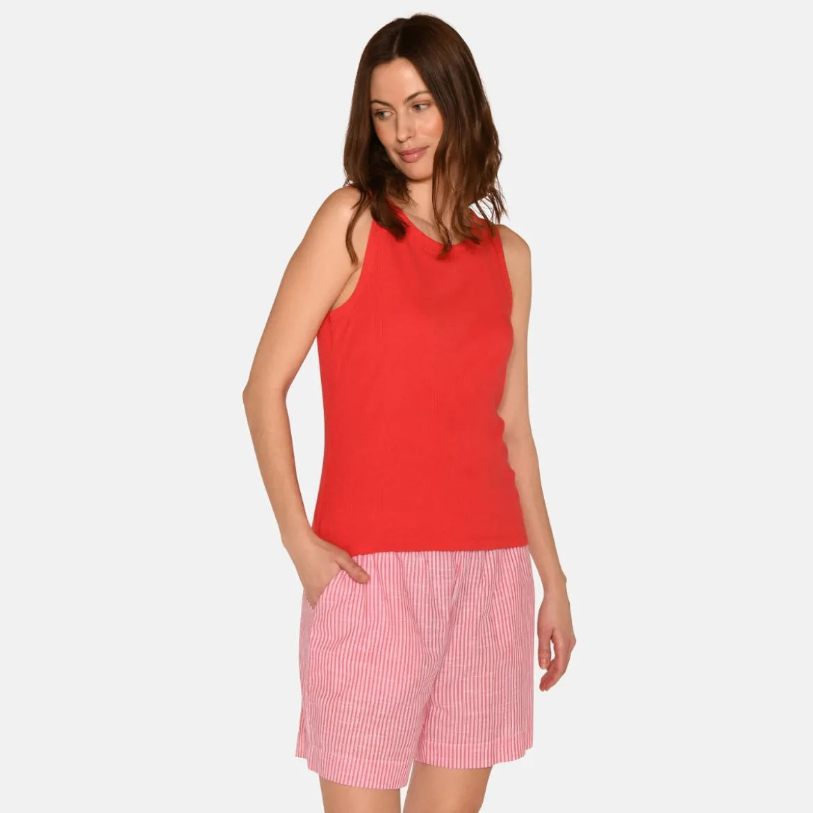 Anja bambus tank top - Rød