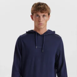 Blå bambus hoodie