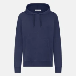 Blå bambus hoodie joggingsæt