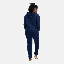 Blå bambus hoodie joggingsæt