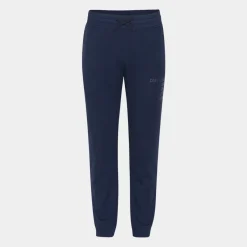Blå bambus hoodie joggingsæt med logo