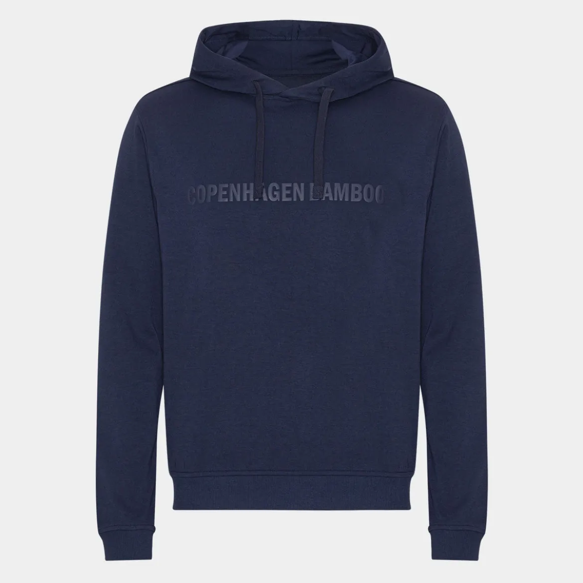 Blå bambus hoodie med logo
