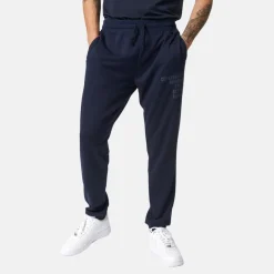 Blå bambus sweatpants med logo