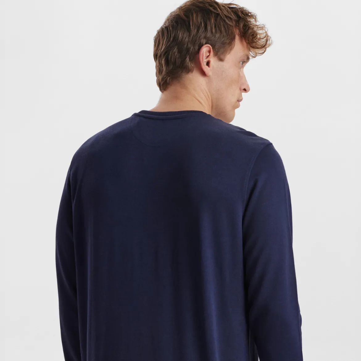 Blå bambus sweatshirt