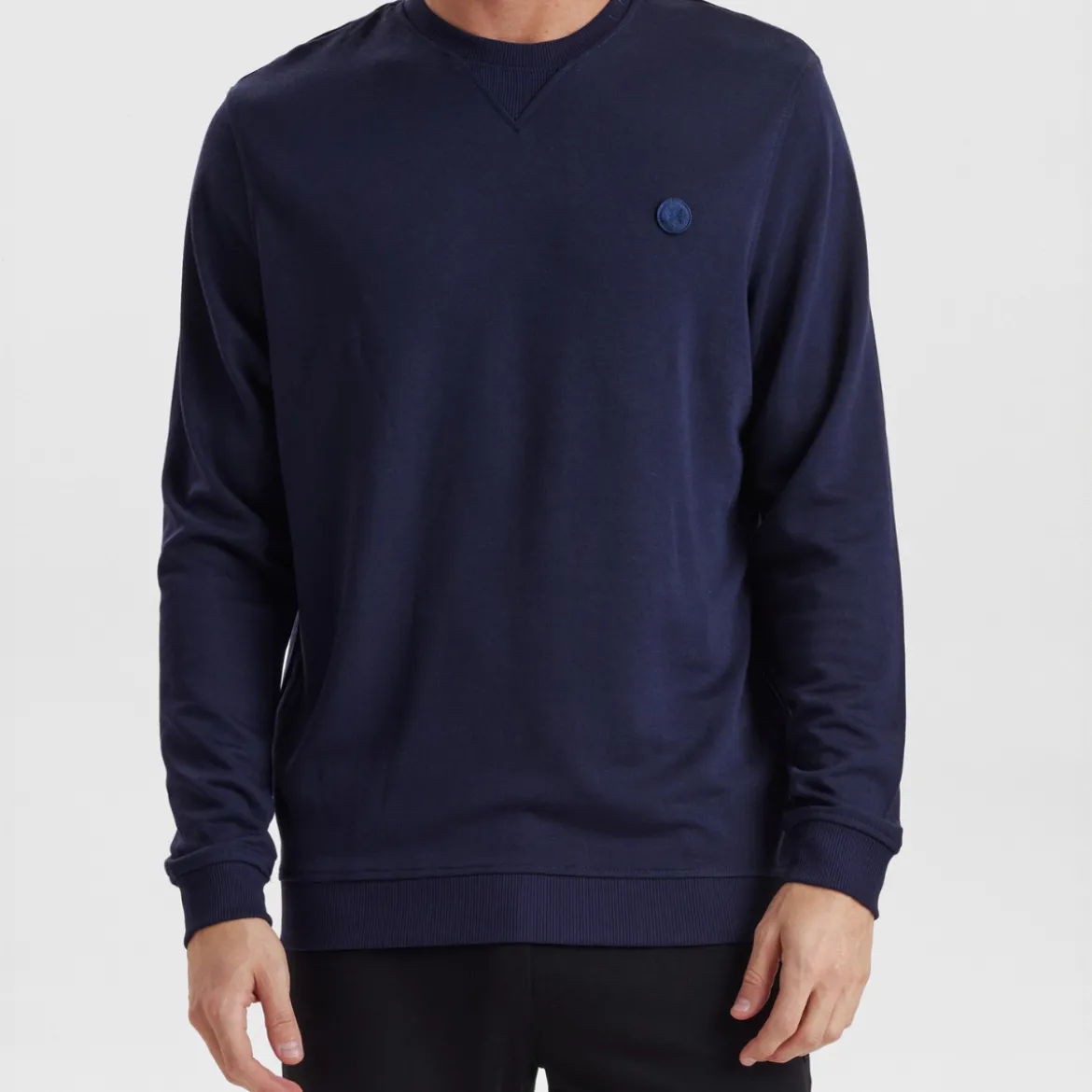 Blå bambus sweatshirt