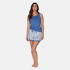 Blå bambus Tank Top