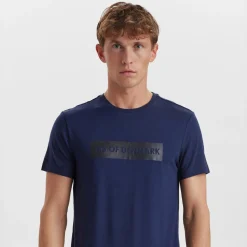 Blå bambus T-shirt med logo