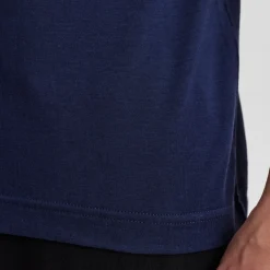 Blå bambus T-shirt med logo