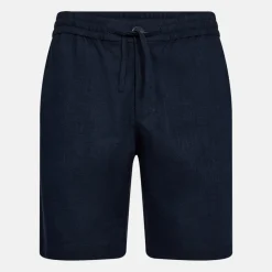 Blå bambus/hør shorts
