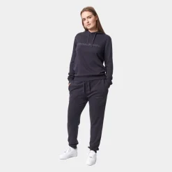 Grå bambus hoodie joggingsæt med logo