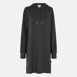 Grå bambus hoodie kjole