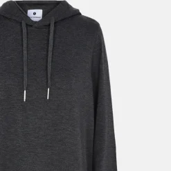Grå bambus hoodie kjole