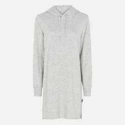 Grå bambus hoodie kjole