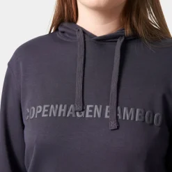 Grå bambus hoodie med logo
