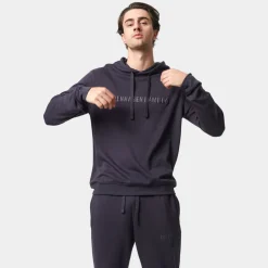 Grå bambus hoodie med logo