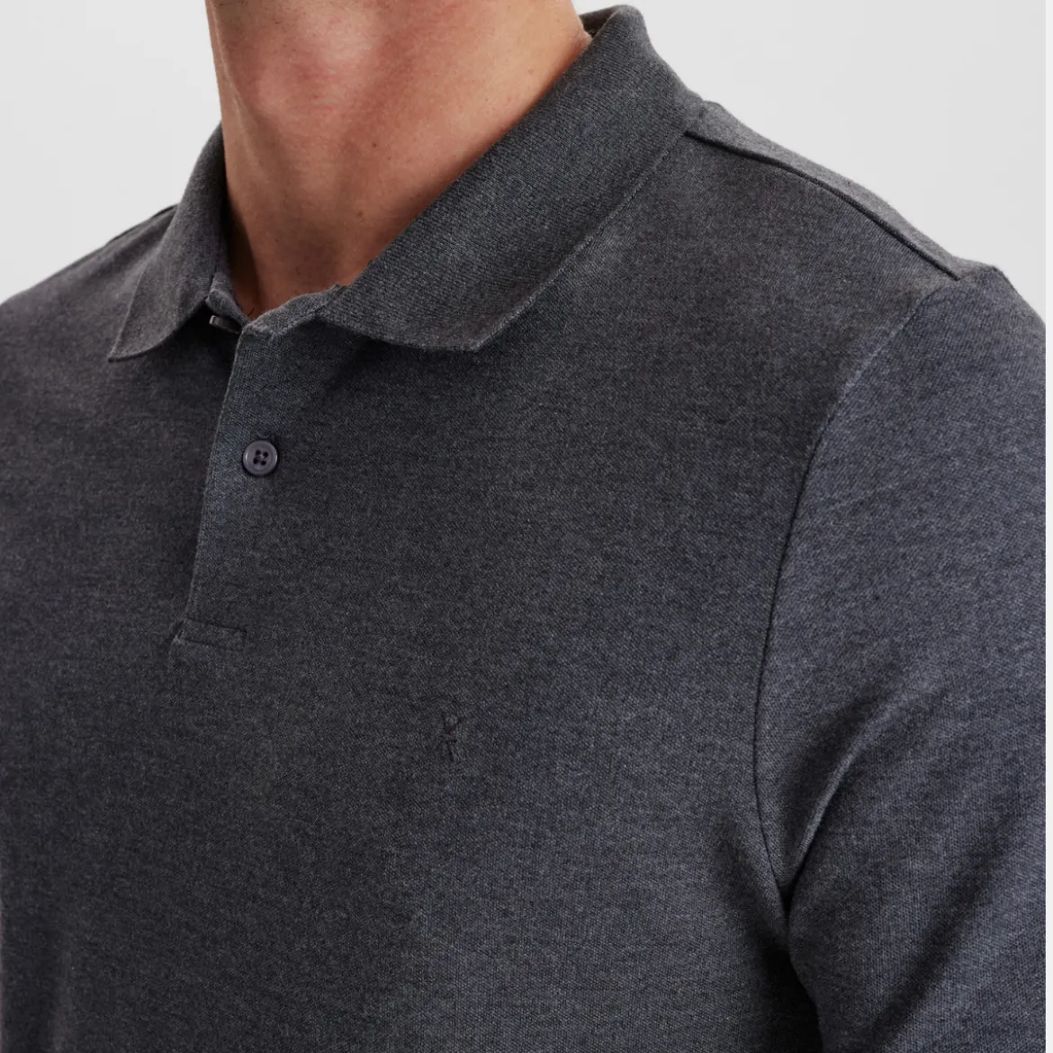 Grå bambus Polo Shirt