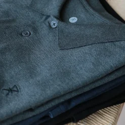 Grå bambus Polo Shirt