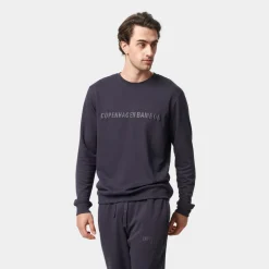 Grå bambus sweatshirt med logo