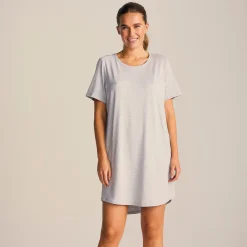 Grå bambus T-shirt kjole