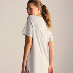 Grå bambus T-shirt kjole