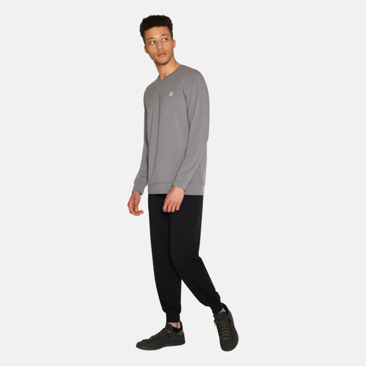 Grå langærmet bambus sweatshirt